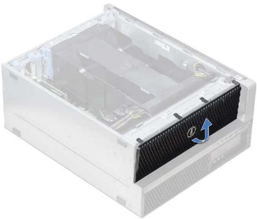 DELL Precision 7920 Tower - Αφαίρεση της μπροστινής στεφάνης συγκράτησης - 1
