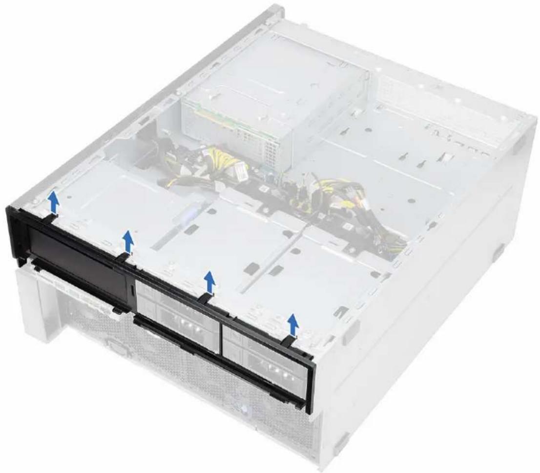 DELL Precision 7920 Tower - Αφαίρεση του πλαισίου μονάδας HDD και μονάδας οπτικού δίσκου - 1