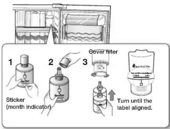 SAMSUNG RSG5KURS - CHANGING THE WATER FILTER - 3