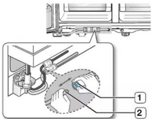 SAMSUNG RSG5KURS - Separating the Water Supply Line from the Refrigerator - 1