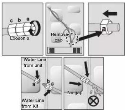 SAMSUNG RSG5KURS - Connecting the water line to the refrigerator - 1