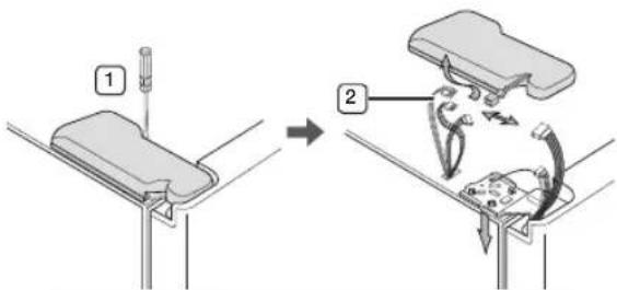 SAMSUNG RSG5KURS - Removing the freezer door - 1