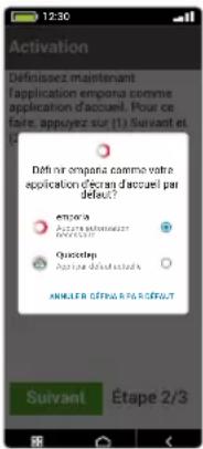 EMPORIA SMART.6 - > Définir l'application emporiaAPP comme écran d'accueil - 1
