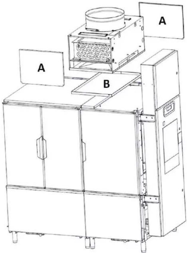 Hobart FT1000e - COMMENT SUPPRIMER LA RÉCUPÉRATION DE L'ÉNERGIE ET LA STRUCTURE DE VENTILATION POUR UNE HAUTEUR PLUS BASSE - 1