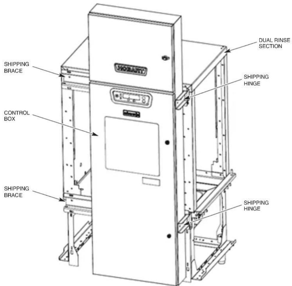 Hobart FT1000e - HOW TO REDUCE THE CLEARANCE HEIGHT OF THE CONTROL BOX DURING MOVE-IN - 1