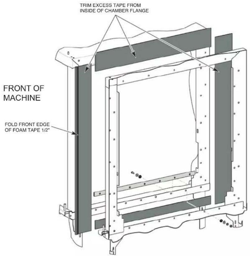 Hobart FT1000e - Installing Foam Tape on Chamber Flanges & Control Box Mounting Surface - 1