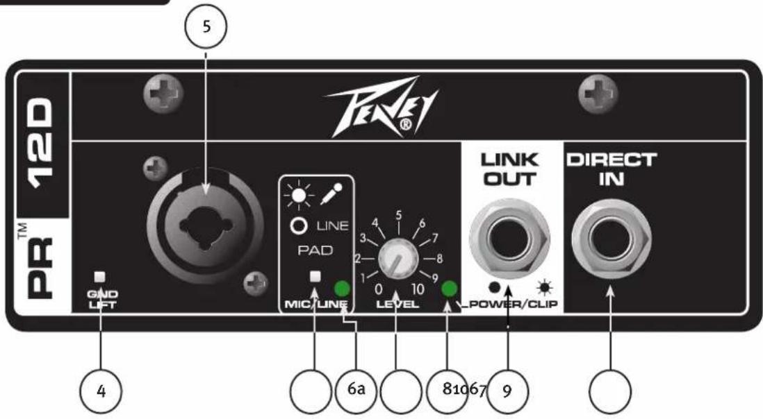 PEAVEY PR 12D - PANNELLO ANTERIORE - 1
