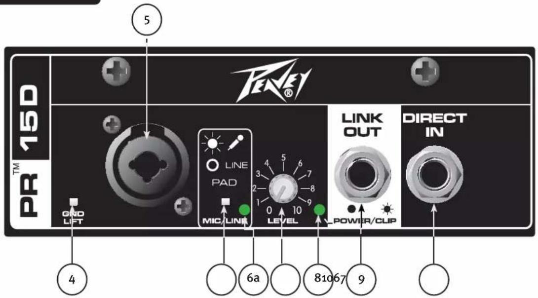 PEAVEY PR 15D - PANNELLO ANTERIORE - 1
