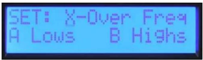 PEAVEY IPR2 3000 DSP - 设置：X-Over Freq A Lows B Highs - 3