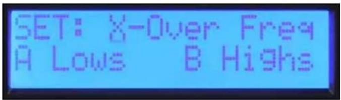 PEAVEY IPR2 3000 DSP - Einstellung: X-Over Freq A Tief B Hoch - 3