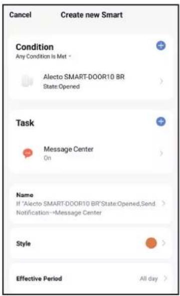 Fysic SMART-DOOR10 - Einrichten von Szenarien - 13
