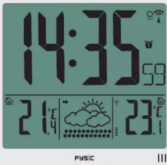 Fysic FKW-2500 - Affichage de l'horloge : - 1