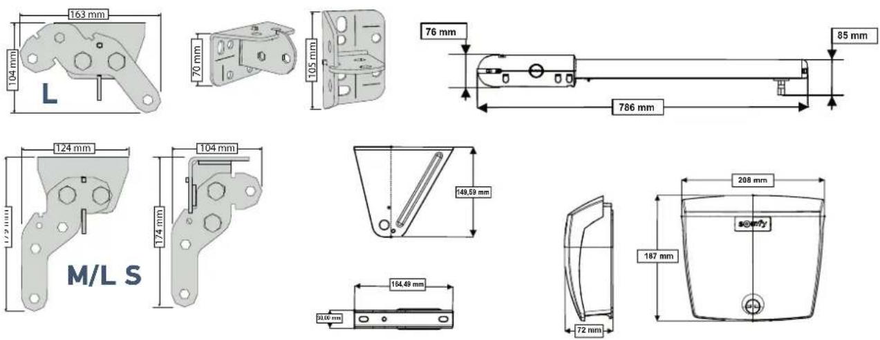 SOMFY SGS Essential - ▶ Abmessungen - 1