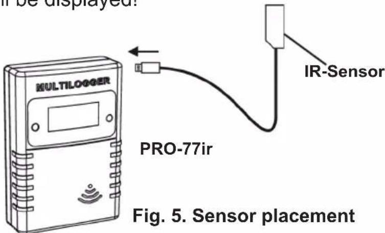 PRO-77ir IR-Sensor Fig. 5. Sensor placement