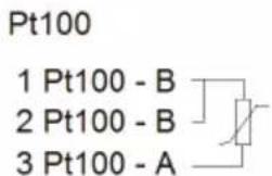 Pt100 1 Pt100 - B 2 Pt100 - B 3 Pt100 - A