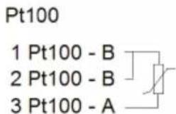 Pt100 1 Pt100 - B 2 Pt100 - B 3 Pt100 - A