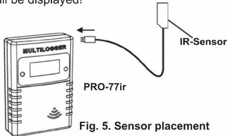MULTILOGGER PRO-77ir IR-Sensor Fig. 5. Sensor placement