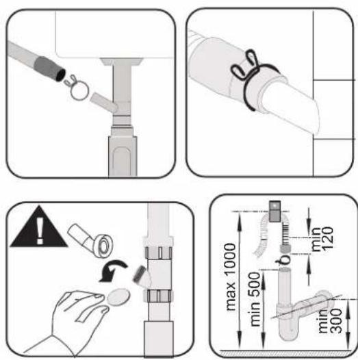 THOMSON TDW4714SL - Connection to the drain - 1