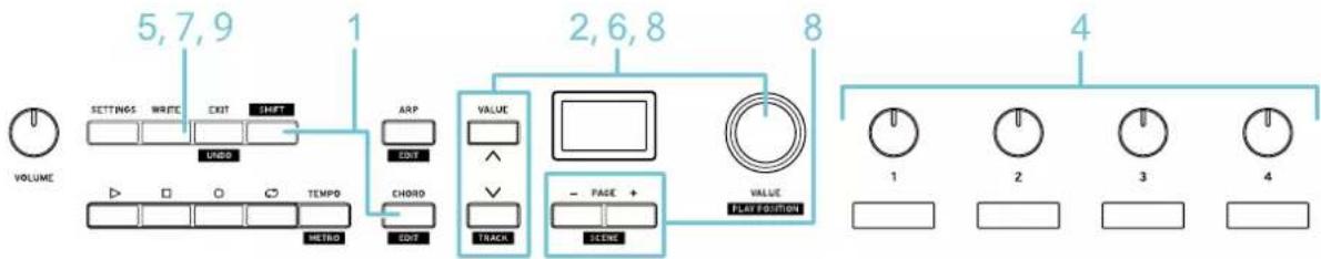 KORG Keystage - Sauvegarde de vos propres accords (accords utilisateur) - 1