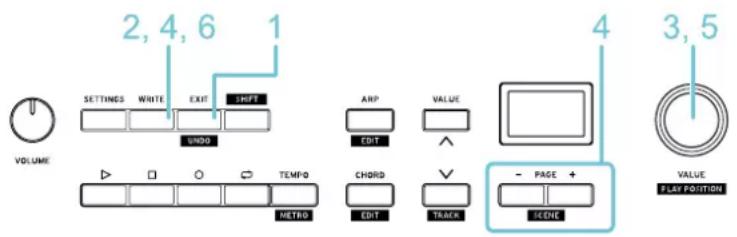 KORG Keystage - Sauvegarde d'une scène - 1