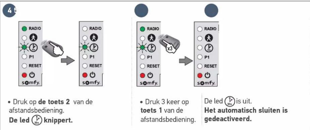 SOMFY Freevia Line - ▶ Het automatisch sluiten activeren - 5