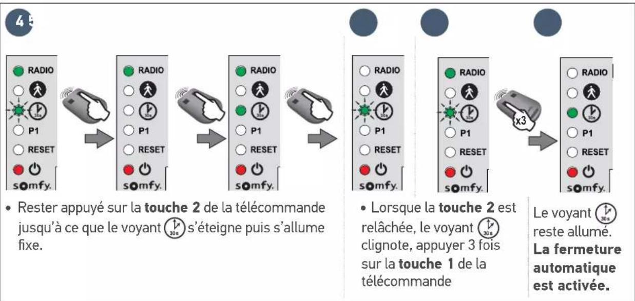 SOMFY Freevia Line - ▶ Activer la fermeture automatique - 3