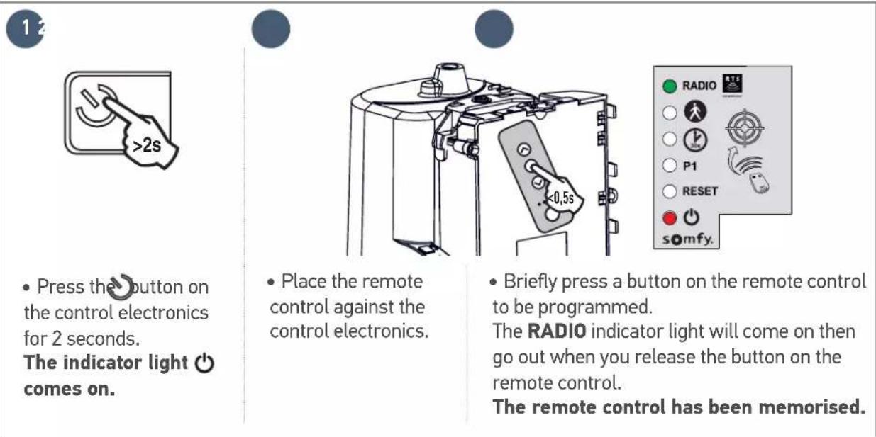 SOMFY Freevia Line - ▶ 3-button remote control - 1