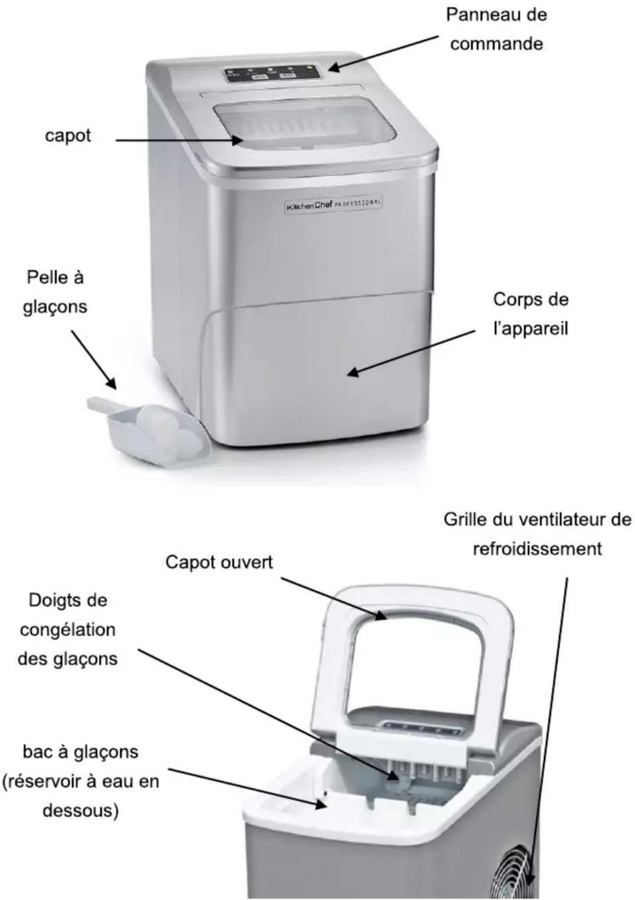 KITCHEN CHEF KS-ICE9 - DESCRIPTION DE L'APPAREIL - 1