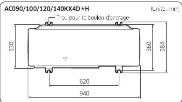 SAMSUNG AC120KX4DKH - Étape 2 Fixation de l'unité extérieure en position - 2
