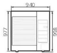 SAMSUNG AC120KX4DKH - Dimensions de l'unité extérieur - 1