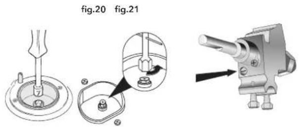 Glem Gas GE960CMIX2 - RéGLAGE DU MINIMUM SUR LE BRULEUR FOUR ET BRULEUR GRILL (fig. 23 - page 16) - 1