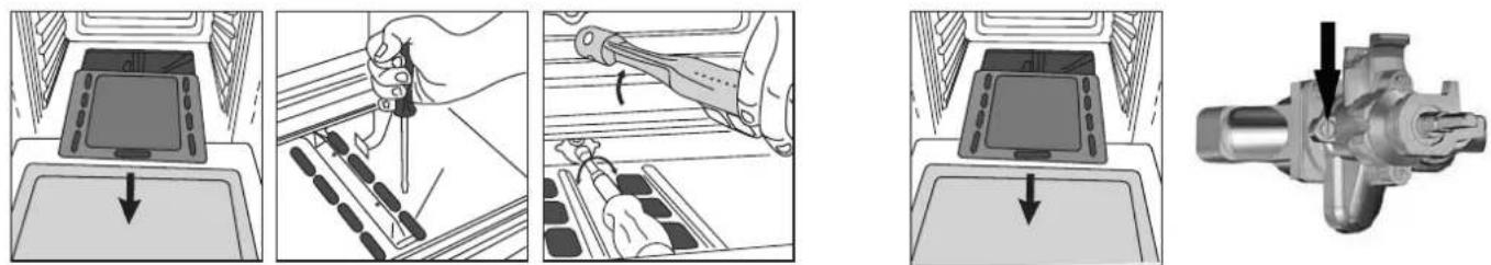 Glem Gas M965EI - REGULATING THE MINIMUM FLOW RATE OF GAS TO THE OVEN AND GRILL BURNERS (fig. 23 - page 15) - 2