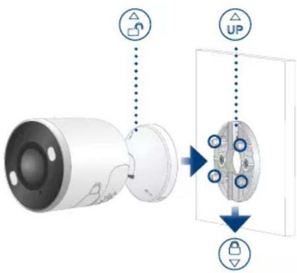Lorex W482CAD-F - Para montar la cámara sobre la pared: - 1