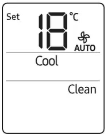 Set 18°C AUTO Cool Clean