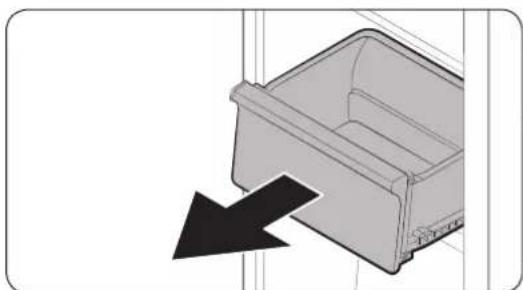 SAMSUNG RB34C7B5EB1 - To remove the drawer - 1