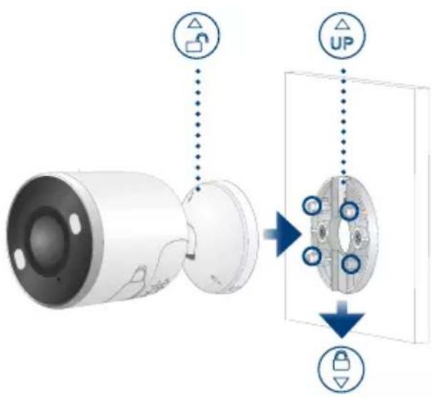 Lorex W482CAD-B - Installation de la caméra au mur : - 1
