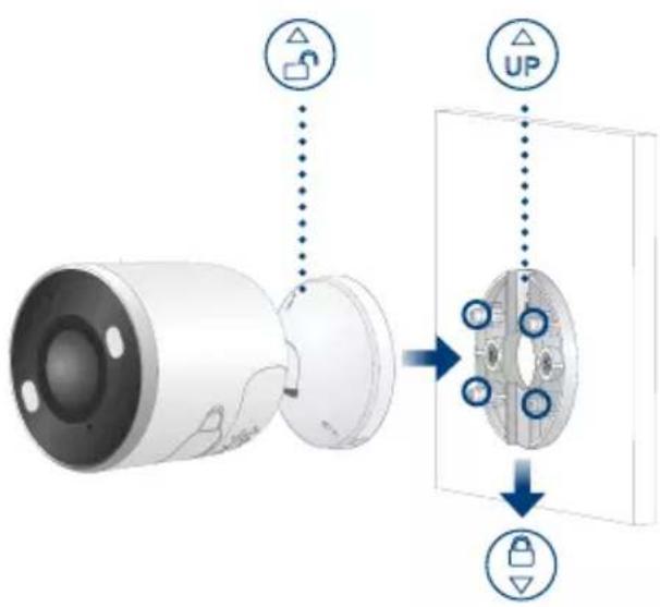 Lorex W482CAD-B - To wall mount the camera: - 1