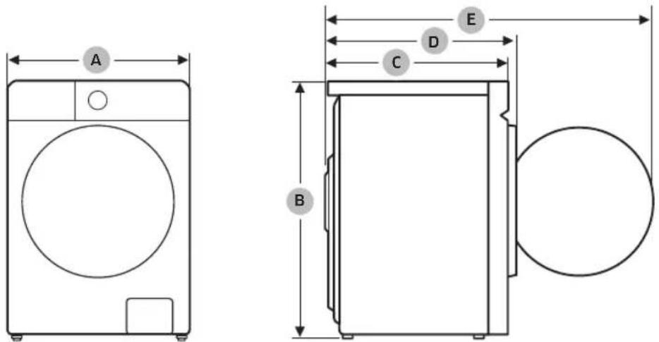 SAMSUNG WW11BB704DGB - Fiche de caractéristiques techniques - 1