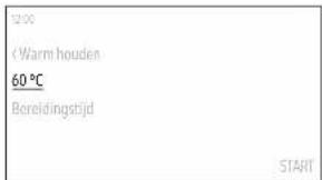 12:00 (Warm houden 60 °C Bereidingstijd START