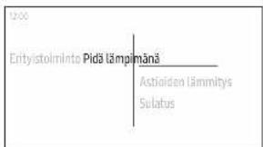 12.00 Ertyistolminto Pidā lāmpimānā Astioiden lāmmitys Sulatus