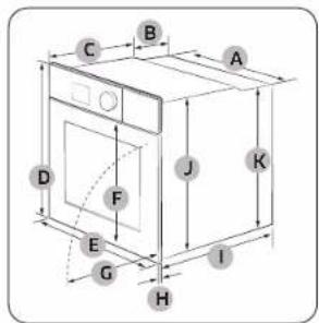SAMSUNG NV7B7970CDA - Dimensions requises pour l'installation - 1