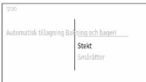 12:00 Automatisk tillagning Bakning och bageri Stekt Smårätter