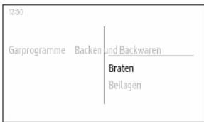 12:00 Garprogramme Backen und Backwaren Braten Beilagen