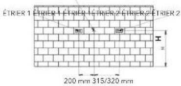 ÉTRIER 1 ÉTRIER 1 ÉTRIER 1 ÉTRIER 2 ÉTRIER 2 ÉTRIER 2 H 200 mm 315/320 mm