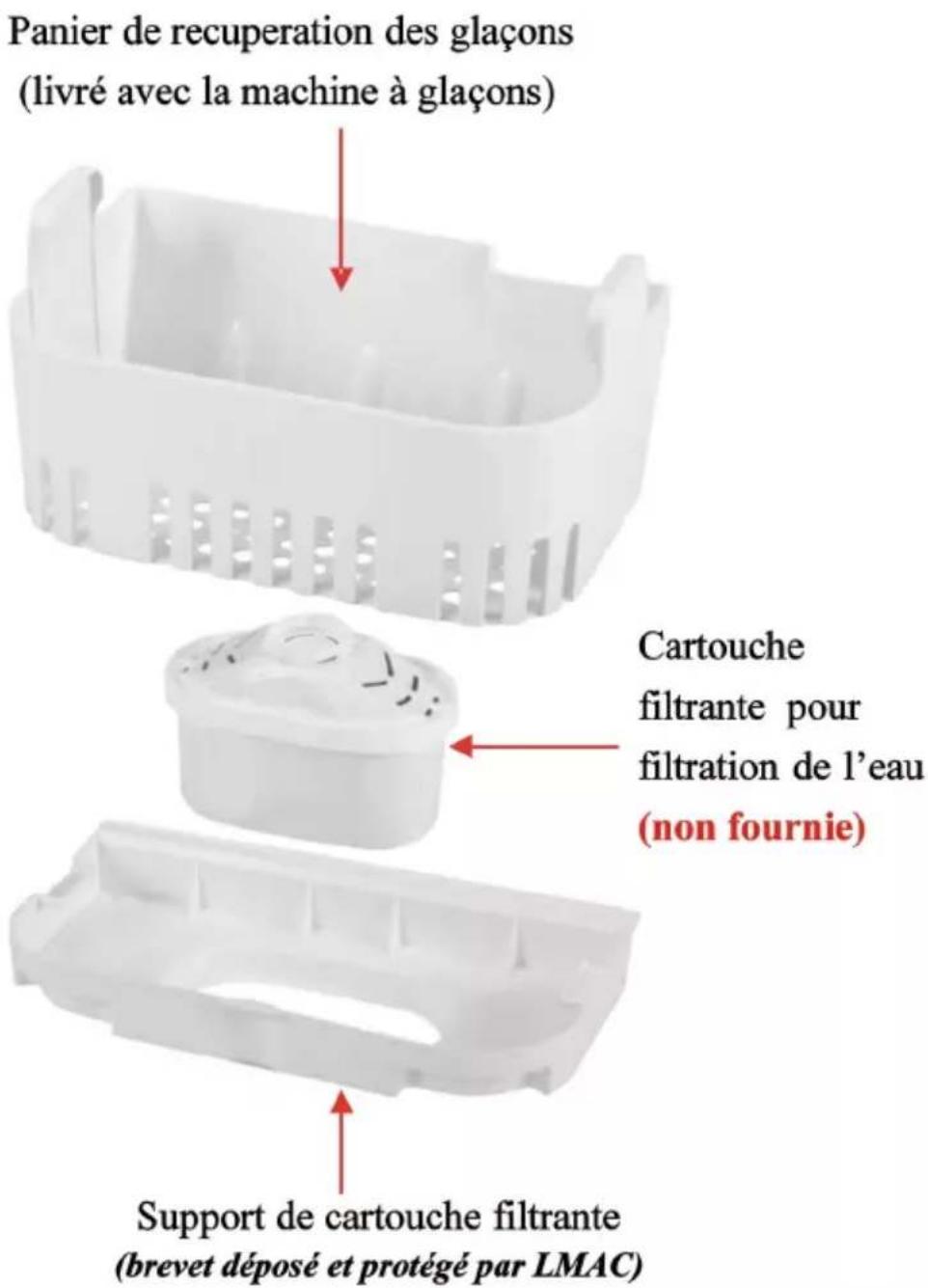 KITCHEN CHEF YT-E-005B - Mise en place et utilisation du support de cartouche filtrante : - 1