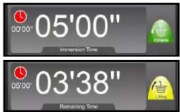 00'00" 05'00" Immersion Time 05'00" 03'38" Remaining Time