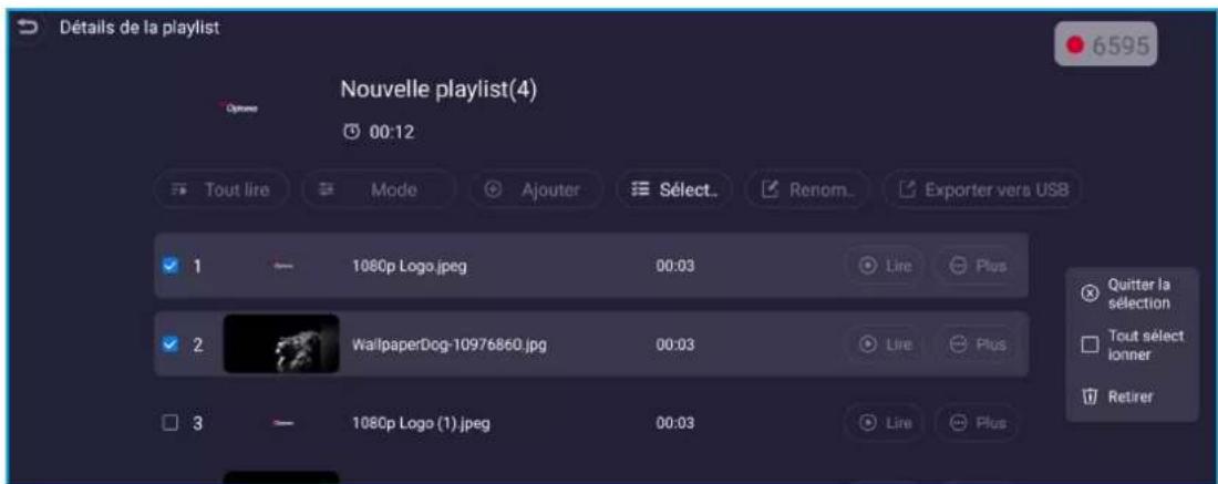 OPTOMA N3981K - Gestion d'une liste de lecture - 3