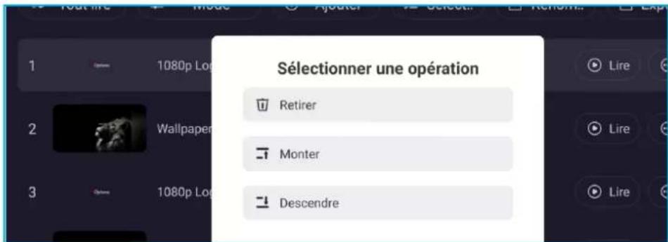 OPTOMA N3981K - Gestion d'une liste de lecture - 1