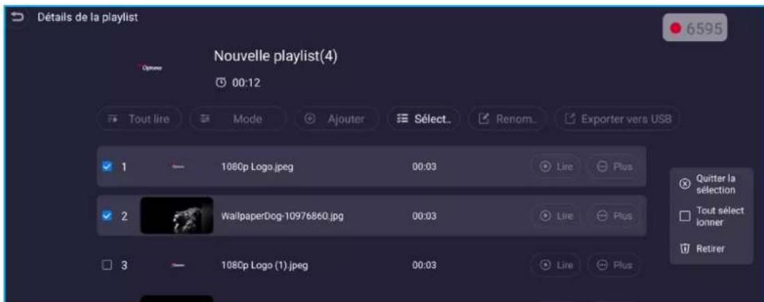 OPTOMA N3651K - Gestion d'une liste de lecture - 3