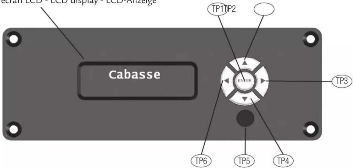 ecram LCD - LCD display - LCD-Anzeige TP1TP2 Cabasse ENTER TP3 TP6 TP5 TP4